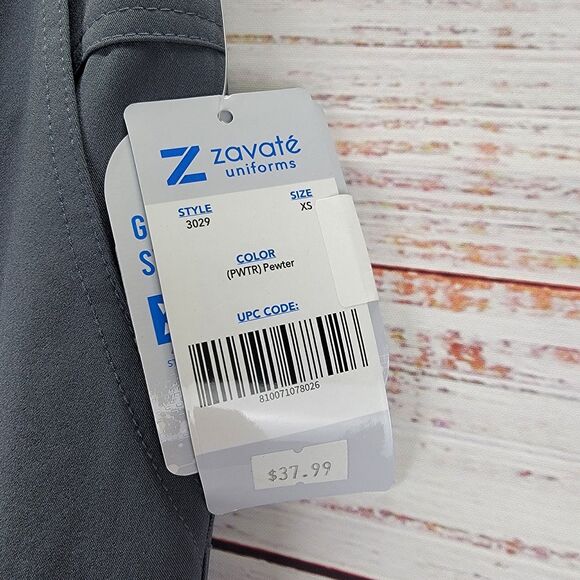 Zavate Mens Jogger Pant Size XS Pewter Scrub Medical Workwear Stretch NWT - Picture 8 of 12